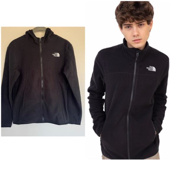 The North Face Glacier Zip Down Fleece in Black - Picture 1 of 6